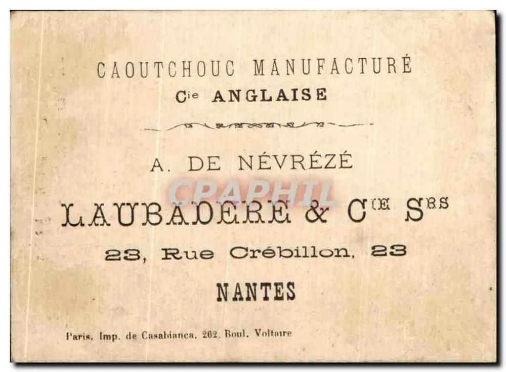Ritter und Dame — Einladungsszene — Cie ANGLAISE, 23 Rue de Crébillion, NANTES - Rückseite