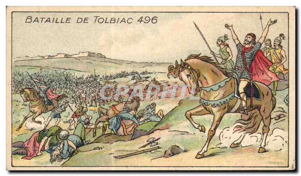 Schlacht von Tolbiac 496 — Werbeausgabe für Salmon-Pastillen - Vorderseite