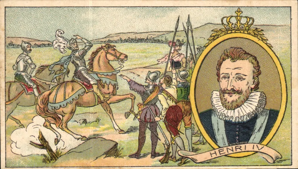 Henri IV — Sieger über den Herzog von Mayenne bei Ivry — unbekannter Verlag, Seriennummer nicht sichtbar - Vorderseite