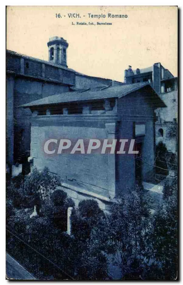 Vich - Templo Romano — L. Roigas, Inst. Barcelona, n°16 - Frente