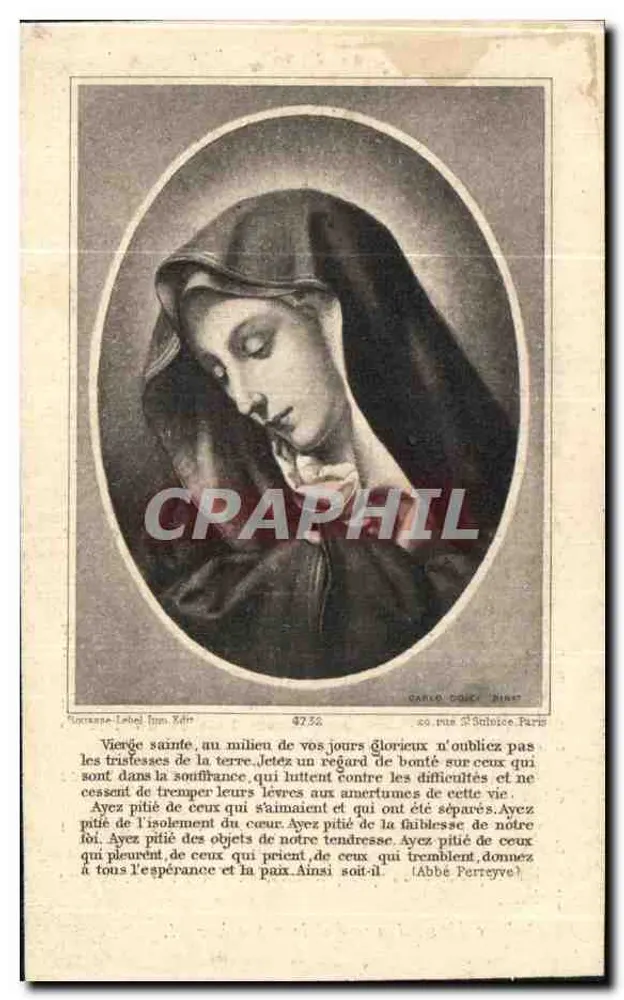 Madame Elie Le Goff — Geboren Marie-Louise Corlay — Gestorben am 5. Dezember 1921 — Imp. Béné Prud'homme - Rückseite