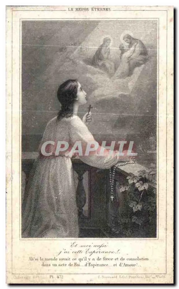 Frau Auguste Ruellan du Créhu — verstorben 1878 — Verleger E. Souvannard, Paris, Nr. 472 - Rückseite