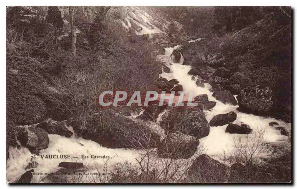 Vaucluse — As Cataratas — Edições J. Brion e Cie, Carpentras - Frente