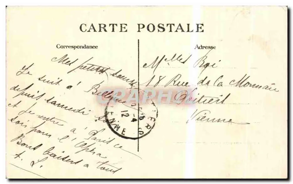 Bellevue-Meudon — Avenida do Castelo — Editor: C. Bérenger, n° 019 - Verso