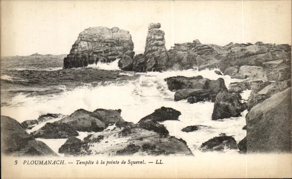 Ploumanach — Tempestade na ponta de Squevel — LL - Frente