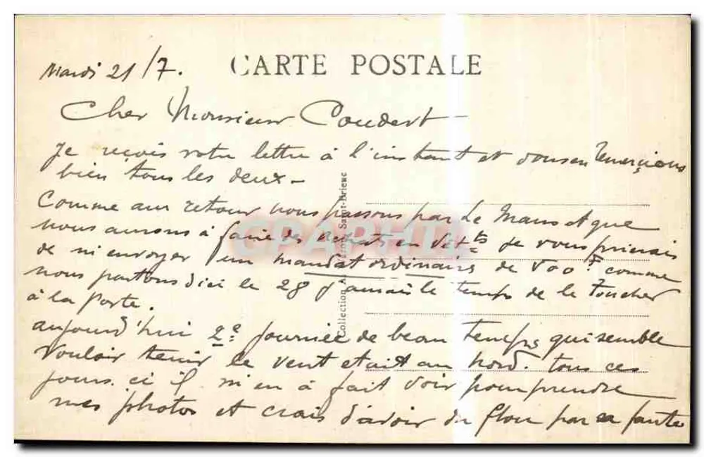 Ploumannach - Tal der Troereros — A.W. - 1613 - Pittoreske Bretagne - Rückseite