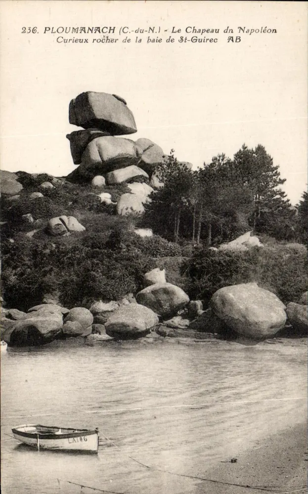 PLOUMANACH (C.-du-N.) - Der Hut Napoleons — merkwürdiger Felsen der Bucht von St-Guirec, n°236 - Vorderseite