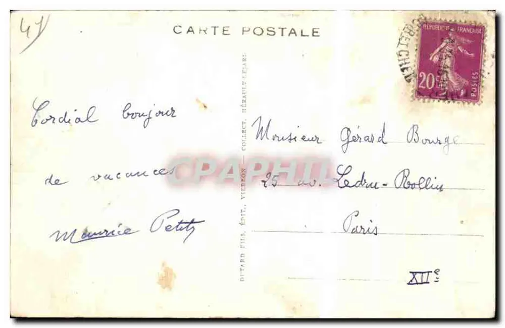 Chatres-sur-Cher (L.-et-C.) — Vista Geral do Cher — Ditard Filhos, Editor & Velocidade Coletiva - Verso