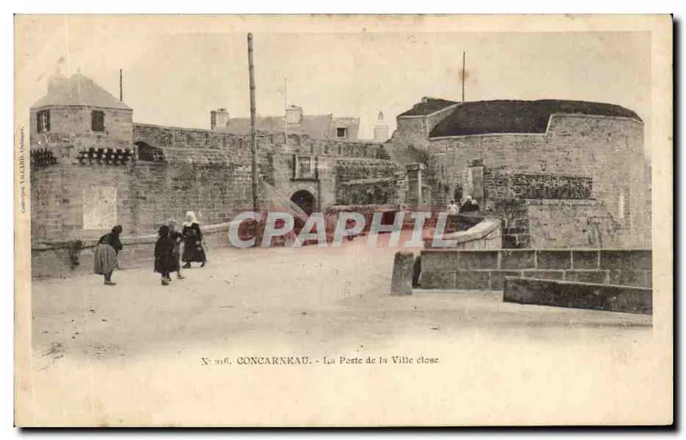 Concarneau - Ansicht der geschlossenen Stadttüre — Ansichtskarte Nr. 916, von VILCARD veröffentlicht - Vorderseite