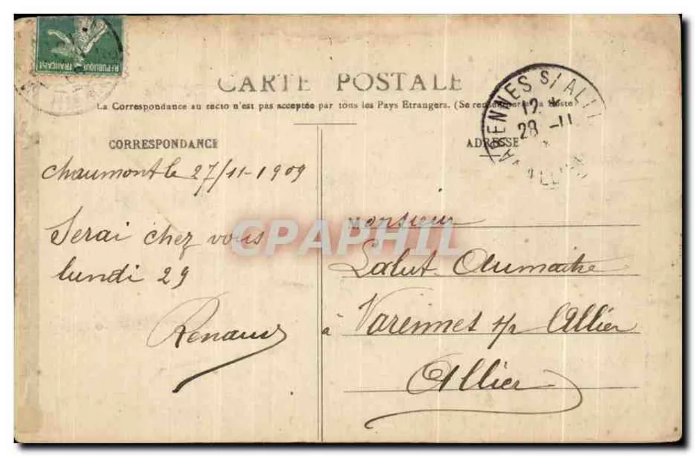 Vila de Chaumont — Viaduto — P. Saoréal, editor - Verso