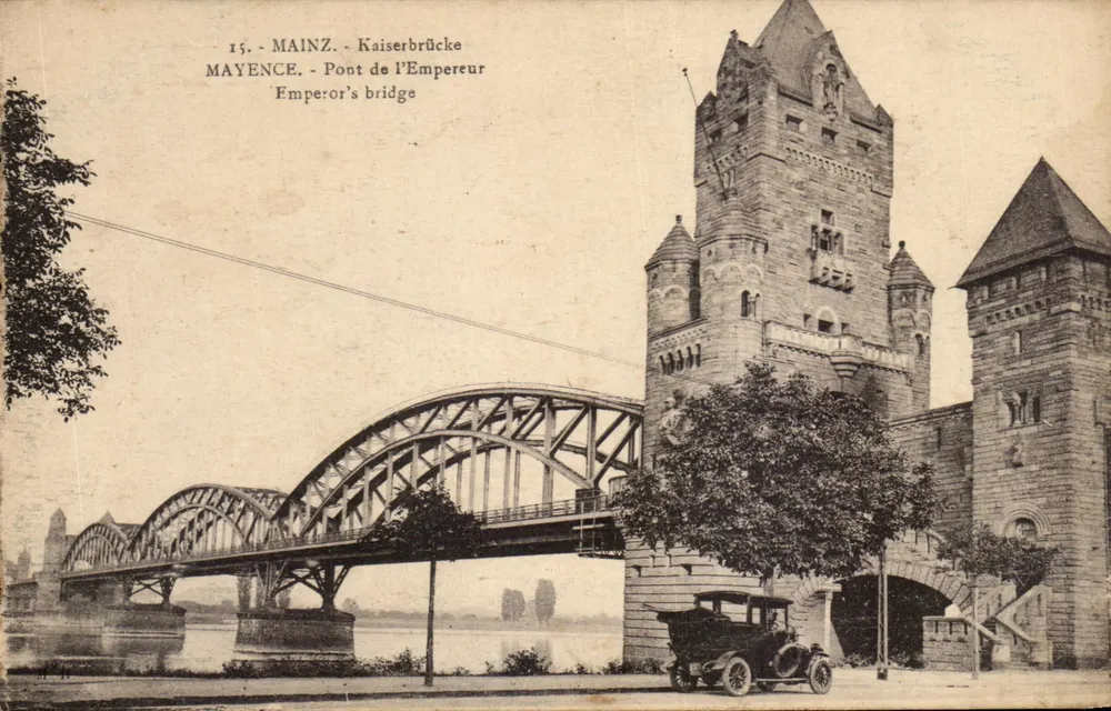 Mainz - Kaiserbrücke — Brücke des Kaisers — Verlag unbekannt, Seriennummer 15 - Vorderseite