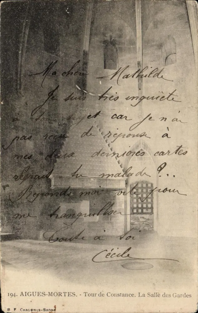 AIGUES-MORTES — Turm von Constance. Die Wachstube — B F CHALON-S-SAONE - Vorderseite