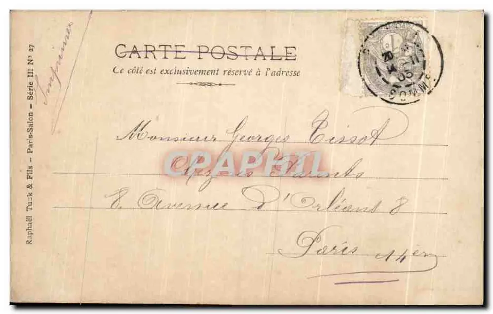 Salão 1903 — Exposição de pintura — Henri Prinet « O Piquenique » - Verso
