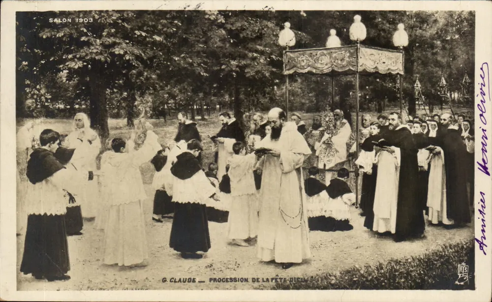 Salon 1903 — Prozession der Fête-Dieu — G. Claude - Vorderseite