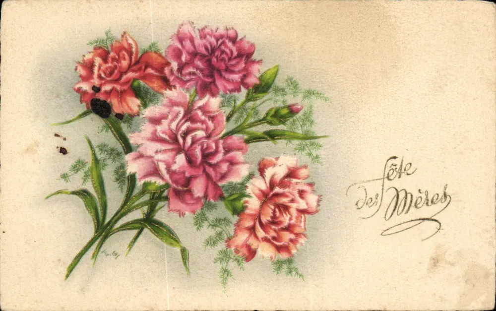 Pfingstrosenbouquet — Muttertag — R. Hamel, Paris - Vorderseite