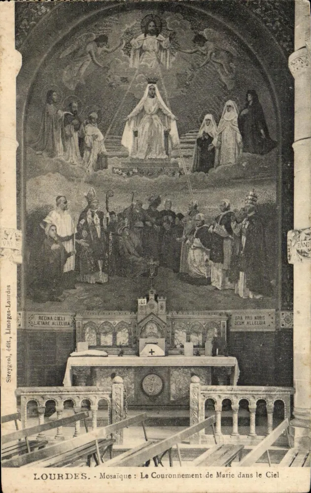 Lourdes - Mosaik: Die Krönung Mariens im Himmel — Streygool, Limoges-Lourdes - Vorderseite