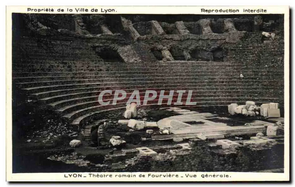 LYON - Römisches Theater von Fourvière - Allgemeiner Blick — Eigentum der Stadt Lyon - Vorderseite