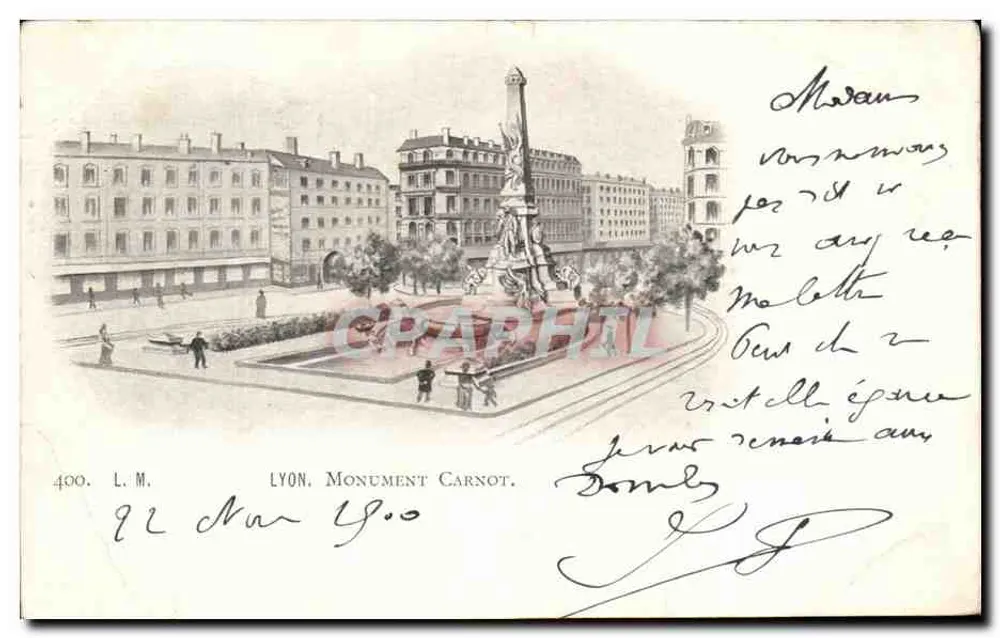 LYON. MONUMENT CARNOT — Verlag L.M., Nr. 400 - Vorderseite