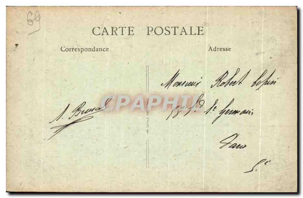 Lyon - Notre-Dame de Fourvière und die Metalltürme — Verlag E. F. P. - Rückseite