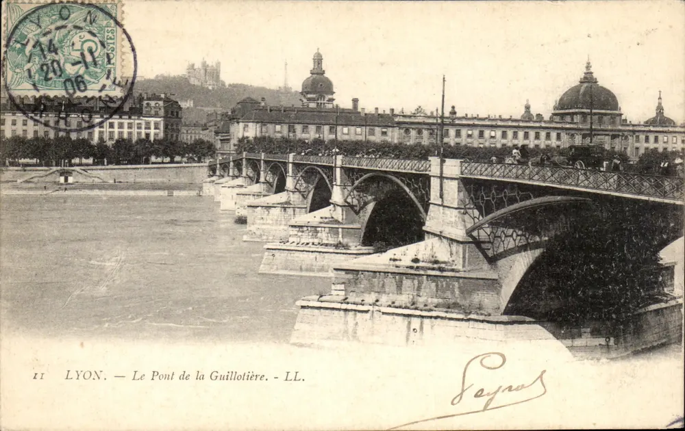 LYON — O Ponte da Guillotière — LL. — Sayras - Frente