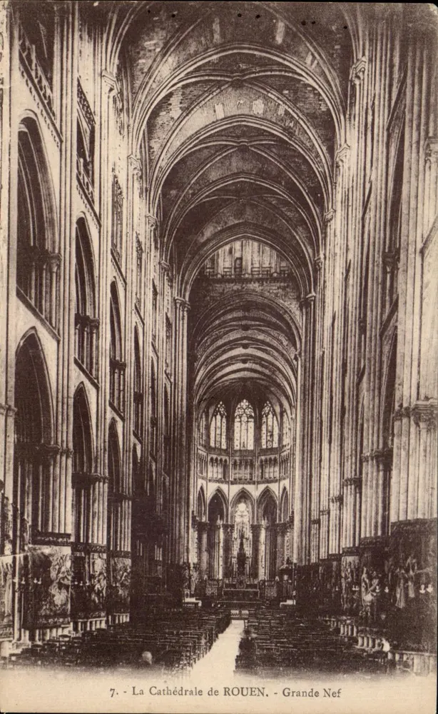 La Cattedrale di ROUEN - Grande Nave — Editore non identificato, numero di serie 7 - Recto