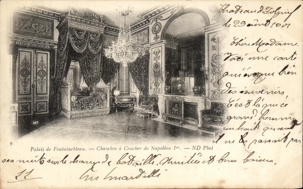 Palast von Fontainebleau — Schlafzimmer von Napoleon I. — ND Phot - Vorderseite