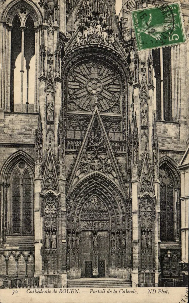 Kathedraal van ROUEN - Poort van de Calende - ND Pbot. - Voorkant