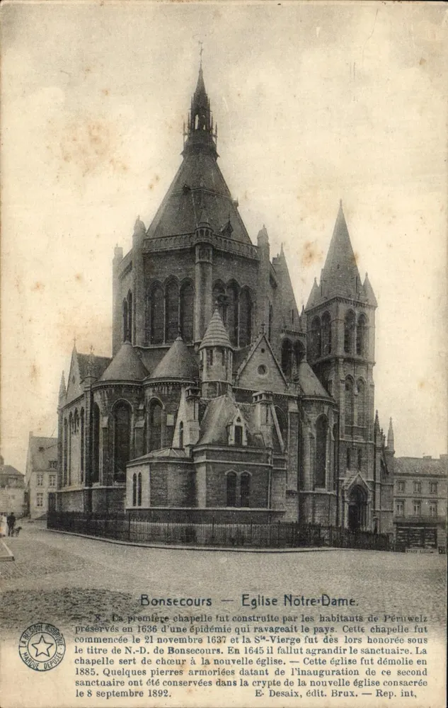 Bonsecours — Igreja Nossa Senhora — E. Desaix, edit. Brux. - Frente