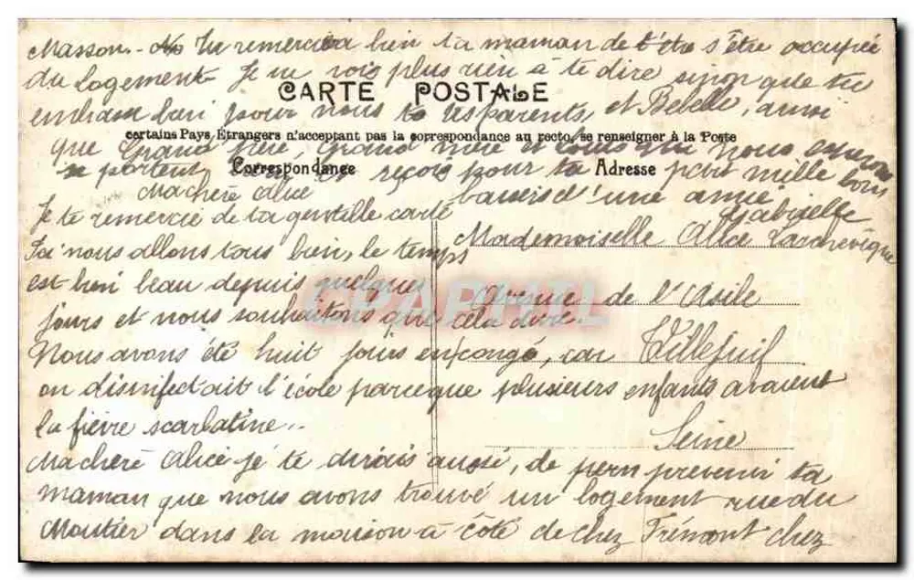 Frau, die die Mandoline spielt — gedruckter Text und Unterschrift — S.A.B. Nr. 40 - Rückseite