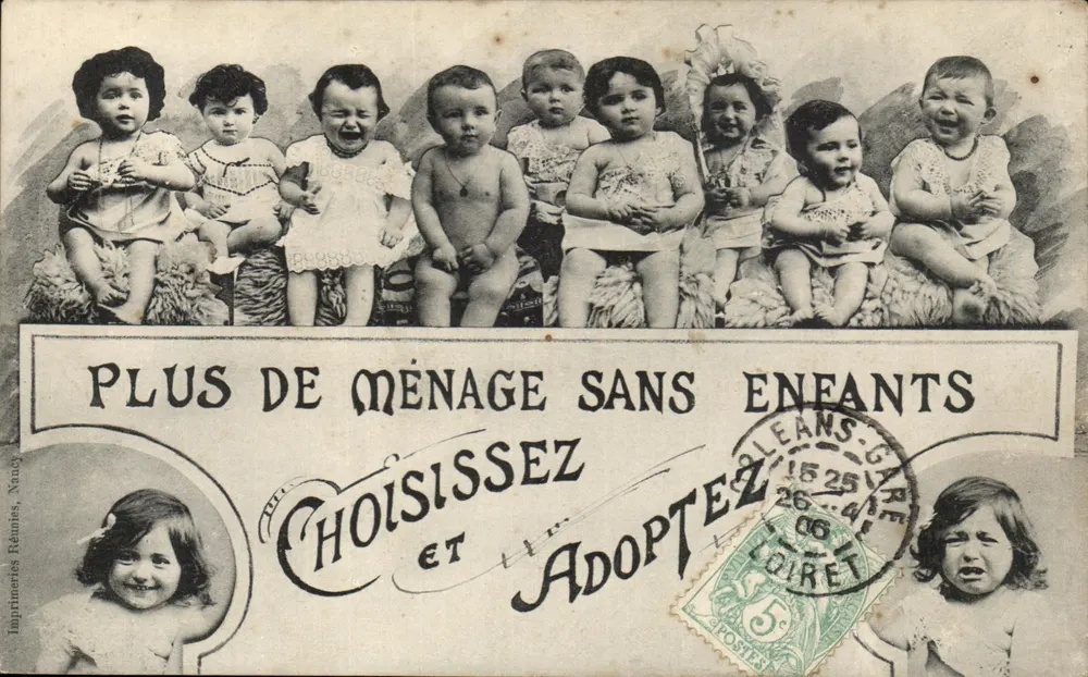 Kinder — Werbung für Adoption — Imprimeries Réunies, Nancy - Vorderseite