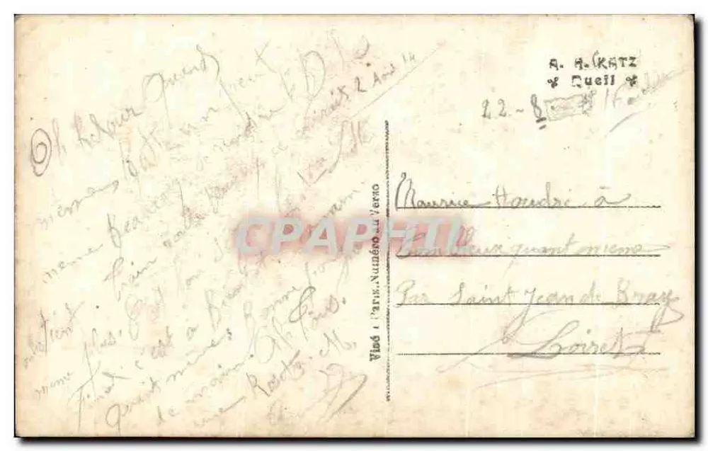 Soldat in einer rosa Blume — Gedicht — Verlag K. 9618/4 - Rückseite