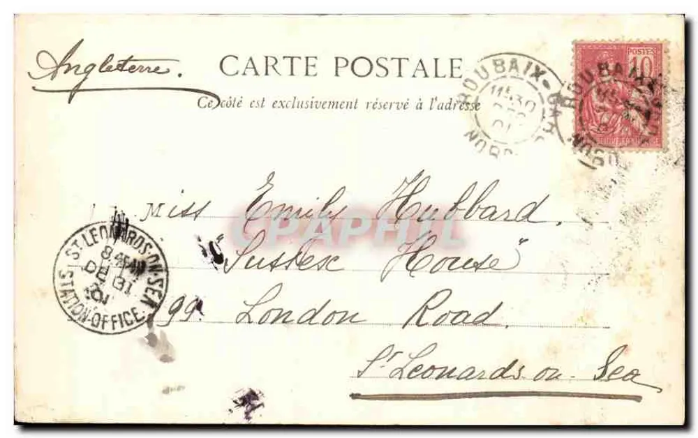 Ich bringe Hoffnung — 1902 — Phototypie A. Bergerot et Cie — Nancy - Rückseite