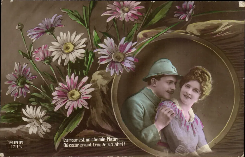 Liebe und Soldat — Die Liebe ist ein blühender Weg, auf dem der wandernde Herz ein Schutz findet! — Furia 1711/s - Vorderseite