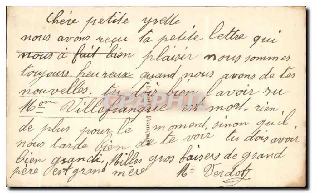Zwei Jungen — humorvolle Szene mit Mäusen — Verlag Croissant, Paris, Nr. 314373 - Rückseite