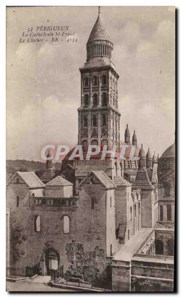 Périgueux — A Catedral Saint-Front, o campanário — editor BR, n° 4134 - Frente