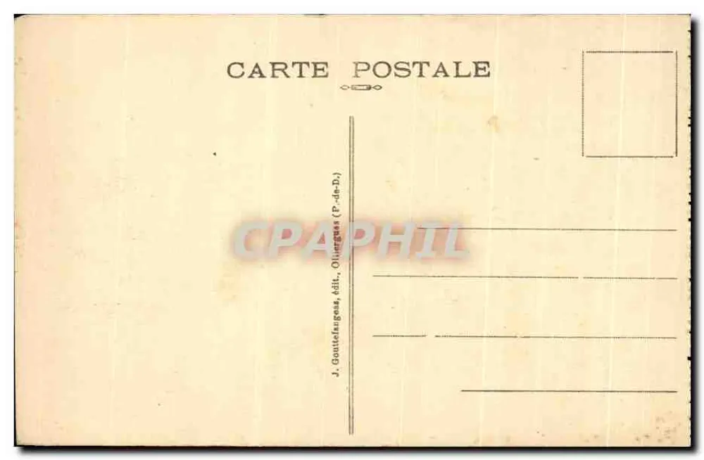 Clermont-Ferrand — Kirche Notre-Dame-du-Pont (12. Jahrhundert) — J. Gouttefanges, Verlag Ollergues (P.-de-D.) - Rückseite