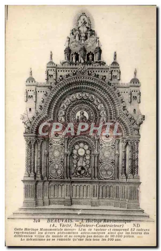 Beauvais — Die Astronomische Uhr — (A. Vérité, Ingenieur-Constructor) - Vorderseite