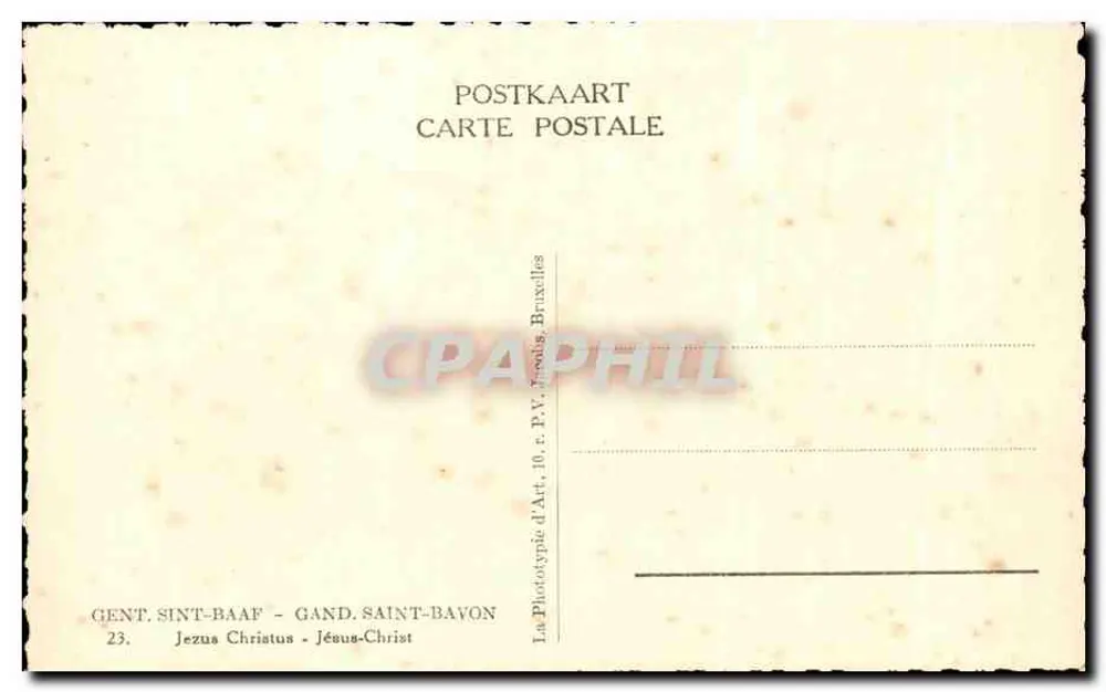 Jesus Christus — Gemälde von F. Pourbus — La Phototypie d'Art, Brüssel - Rückseite