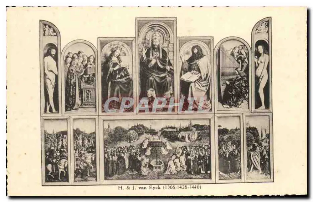 Polyptych von Saint-Bavon in Gent — H. & J. van Eyck (1366-1440) - Vorderseite