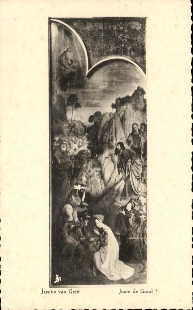 Triptychon von Saint-Bavon in Gent — linkes Panel — Verlag Phototypie d'Art, Brüssel - Vorderseite