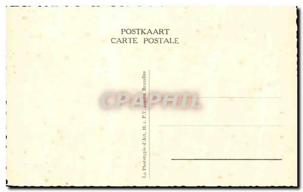 Jesus am Tempel — Gemälde von F. Pourbus — Verlag P.Y. Jacob in Brüssel - Rückseite