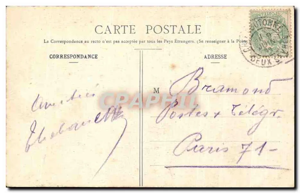 Banquet à Poitou — M. le Maire et le Député — éditeurs Ch. Moreau et Laprosté, Deaux (Eure) - Verso
