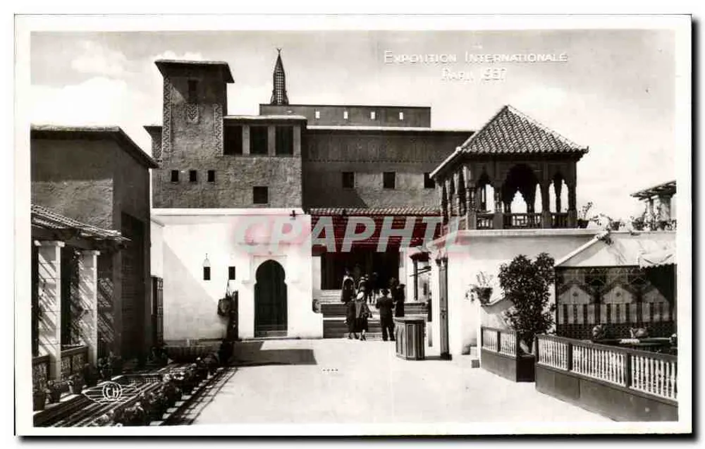 Exposição Internacional de Paris 1937 — Pavilhão Marroquino — Arquitetos MM. Demazière e Gautier - Frente