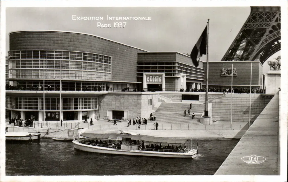 Pavillon der Belgien — Internationale Ausstellung Paris 1937 — Verlag CHIPAT - Vorderseite