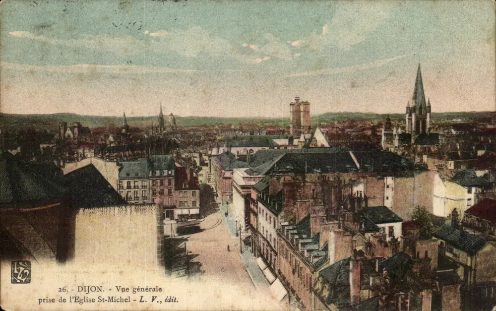 Dijon — Allgemeiner Blick vom Saint-Michel-Dom — Verlag L. V. - Vorderseite