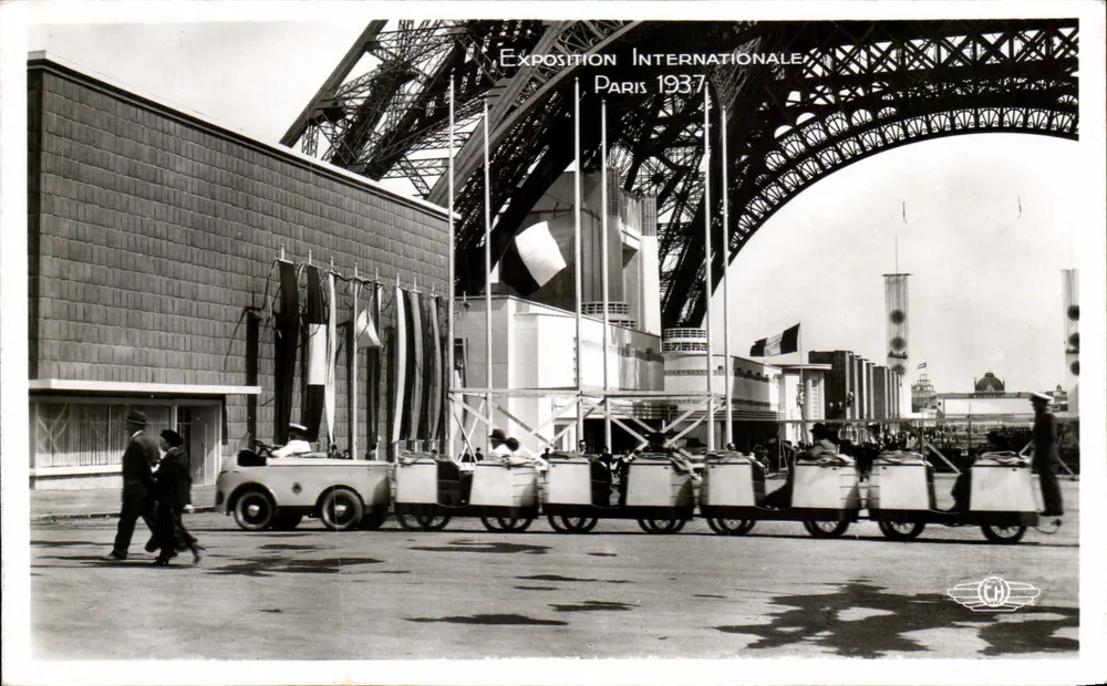 Internationale Ausstellung Paris 1937 — Kleiner Elektrozug — H. CHIPA, Händler, Boulogne-Billancourt - Vorderseite