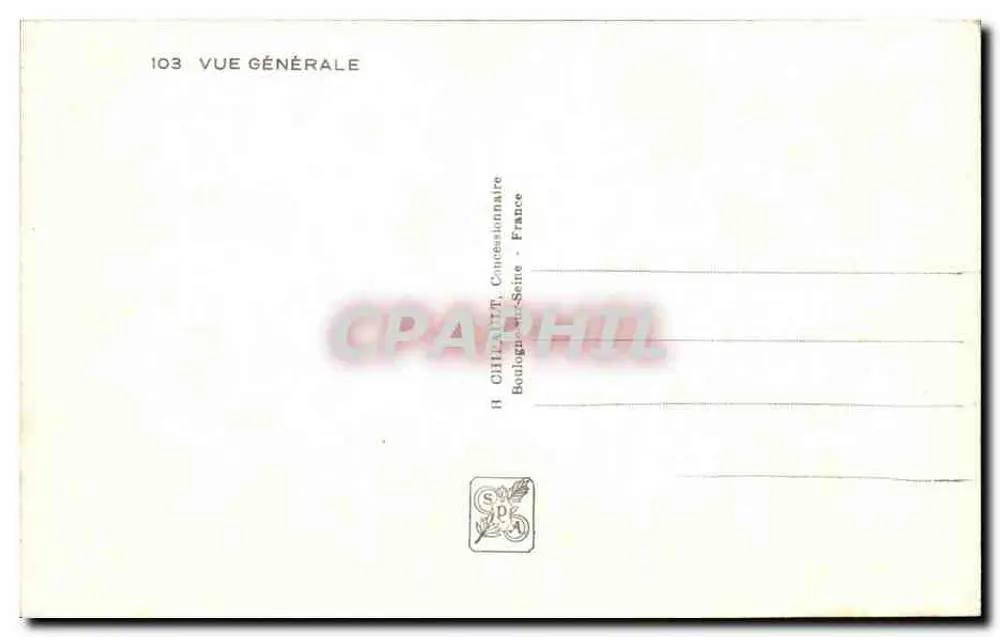 Exposição Internacional de Paris 1937 — Vista geral — H. CHITLART, Boulogne-Sainte-Opale, França - Verso