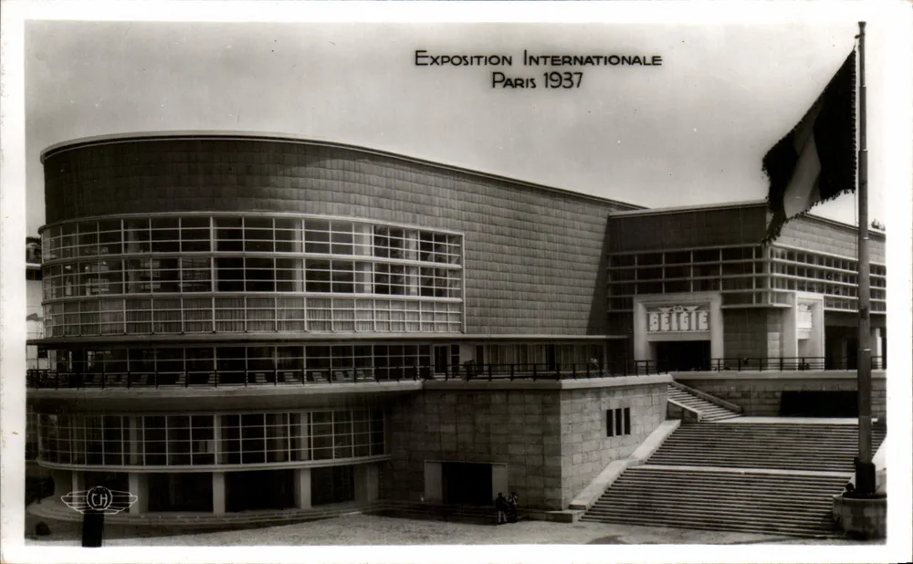 Belgischer Pavillon — Internationale Ausstellung Paris 1937 — Verlag CH - Vorderseite