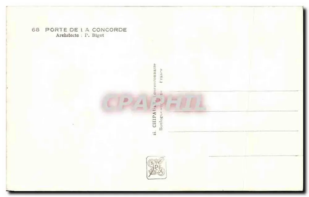 Porte de la Concorde — Esposizione Internazionale Parigi 1937 — Editore: CHI PA - Verso