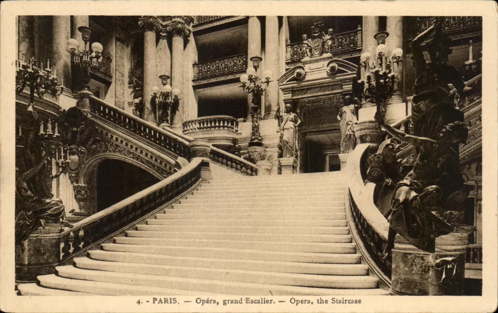 Paris — Opéra, grande escada — editor A. Leconte, n°4 - Frente